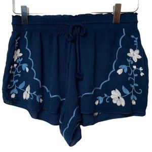 Aeropostale Sleep Lounge Shorts Floral Embroidery